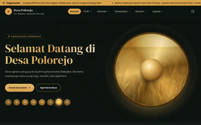 Tampilan tema Gamelan