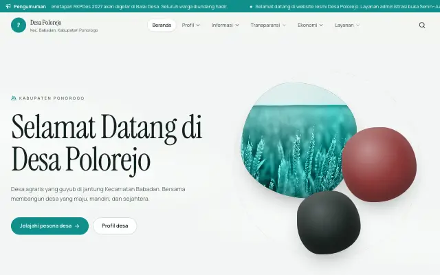Tampilan tema Kelimutu