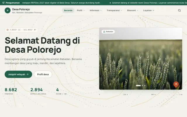 Tampilan tema Kontur