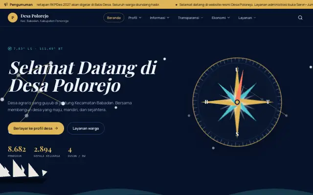 Tampilan tema Pinisi